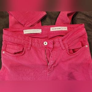 SOLD**Anthropologie size 27 mid-rise skinny good condition pink